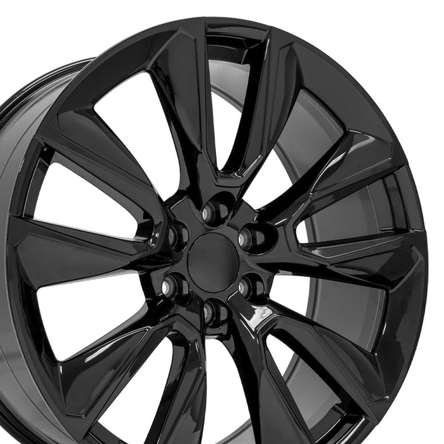 24 Inch OE Wheels CV32 Rim Fits Silverado 1500 Style 6x139.7 24x10 Gloss Black - Hollander 5916 (1)