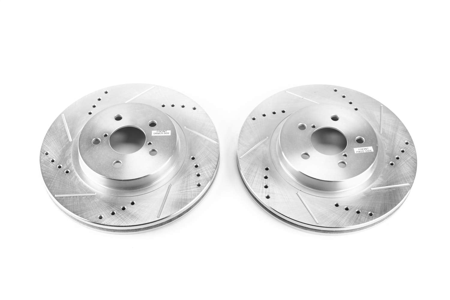 Power Stop JBR1759XPR Front Brake Rotor Pair Drilled and Slotted For Subaru Crosstrek 2018-2022, Subaru Impreza 2017-2022 [Model Specific]