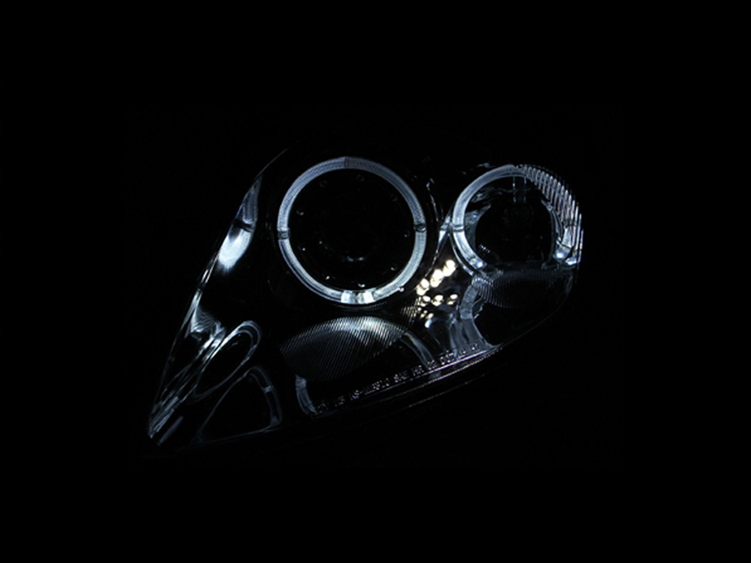 Chrome Projector AnzoUSA Halo Headlight for Mitsubishi Eclipse - (Sold in Pairs)