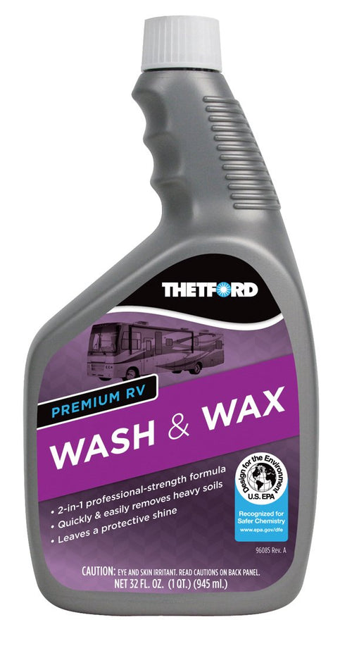 Thetford RV Wash and Wax Premium, Detergent and Wax for RVs / Boats / Trucks / Cars 32 oz - Thetford 32516