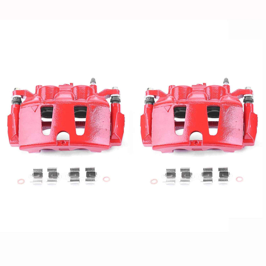 Power Stop S5402 Front Caliper Pair Powder Coated For Chrysler Pacifica, Chrysler Town & Country, Chrysler Voya, Dodge Grand Caravan, Ram C/V, VW Routan [Model Specific]