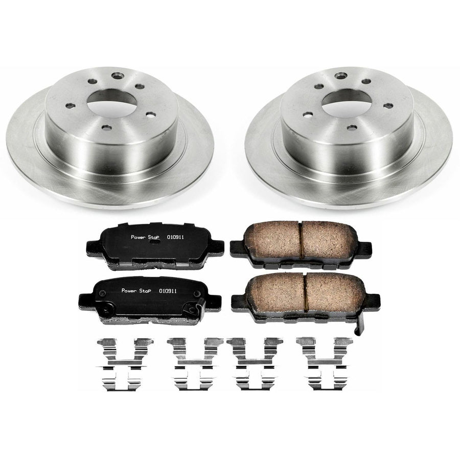 Power Stop KOE7864 Rear Replacement Brake Kit-OE Brake Rotors & Ceramic Brake Pads For Nissan Altima 2007-2010 [Model Specific]
