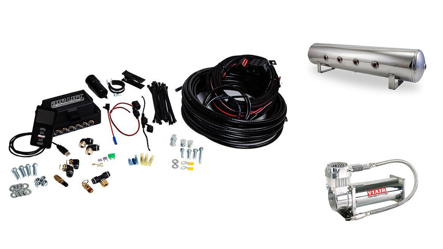 Performance AIRLIFT 27784 3P (1/4" Air Line, 4 Gallon 7-Port Lightweight Polished Al