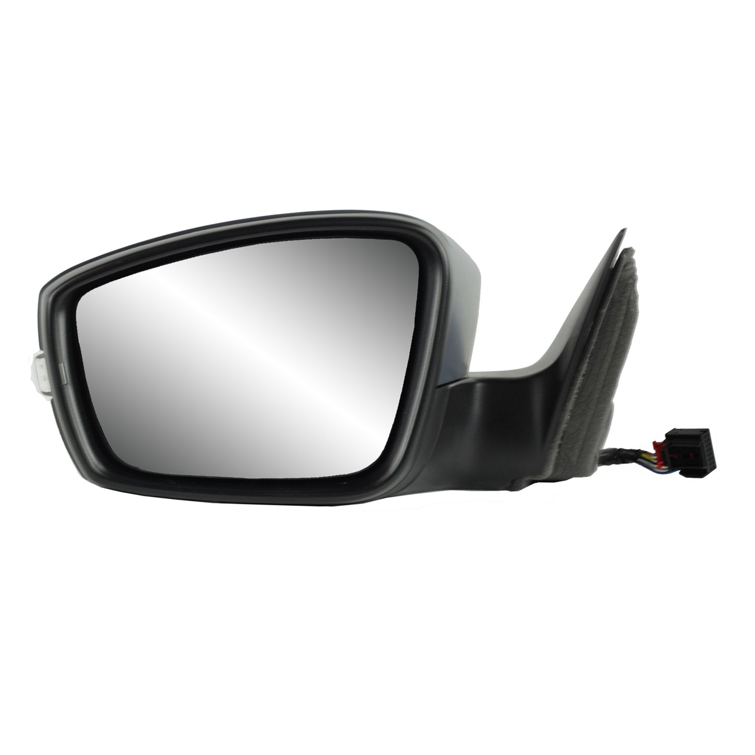 Driver Side Fit Mirror for Volkswagen Passat, Textured Black w/PTM Cover, w/Turn Signal, Foldaway, w/o Memory, w/o Puddle lamp, w/o auto dimming, Heated Power