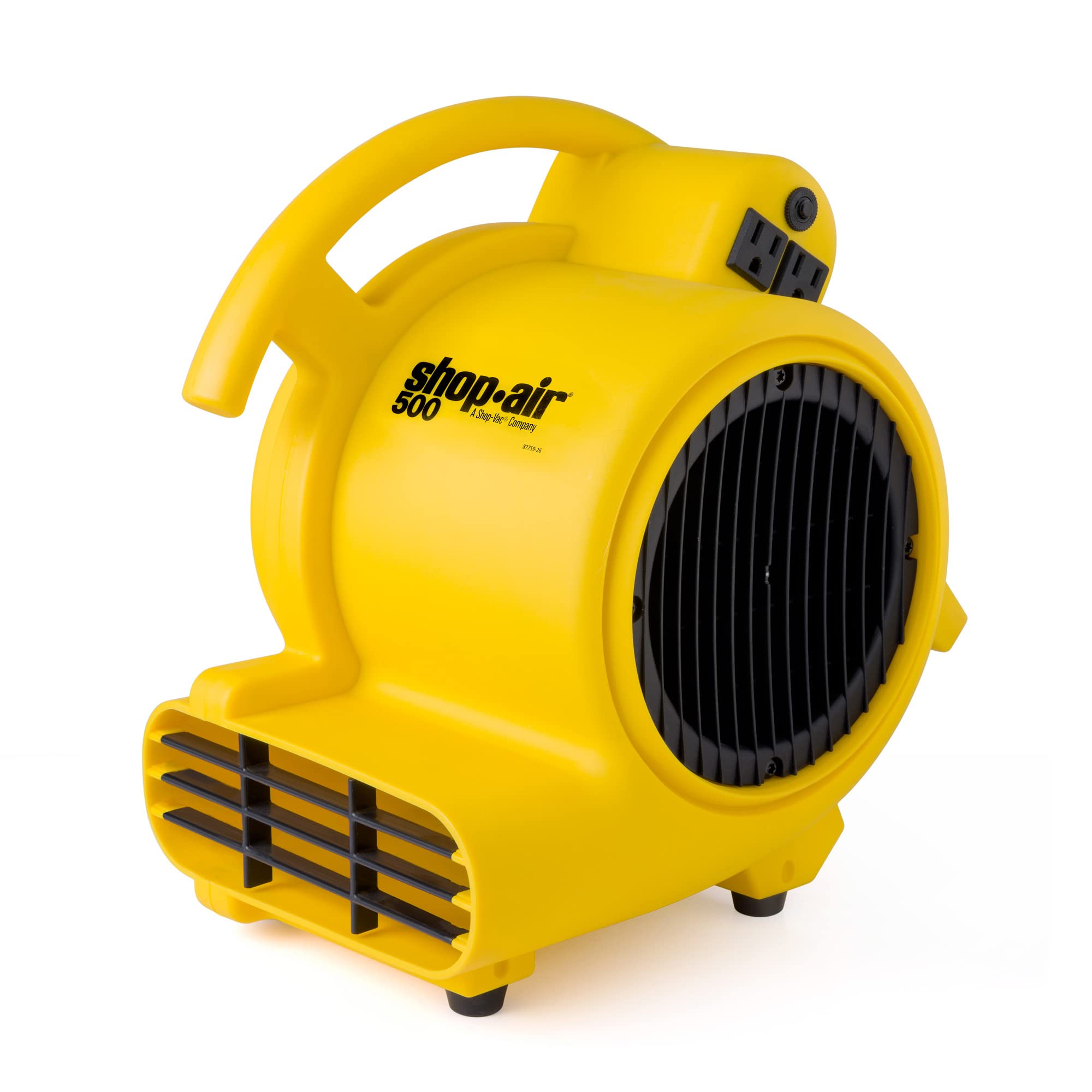 Shop-Vac 3-Speed Shop-Air 500 CFM Air Mover, Floor Carpet Dryer, Blower Fan, Heavy Duty Stackable Design, for Restoration and Janitorial Use (1-Pack)