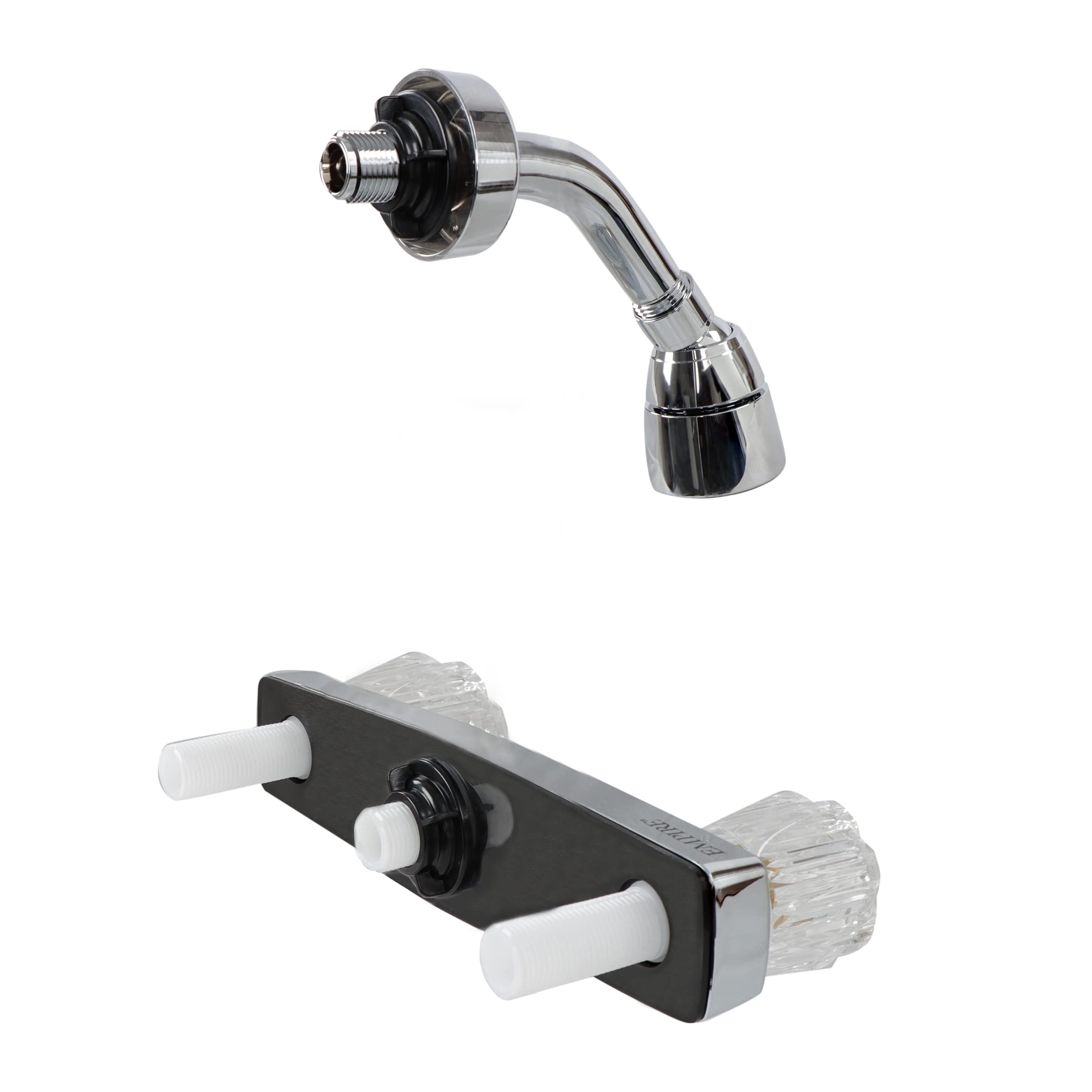 Single Lever Kitchen Faucet Empire Faucets SL2000N with Pull-Down Sprayer and Deck Plate - Brushed Nickel