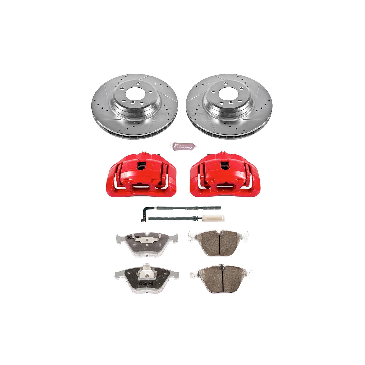 Power Stop Front KC3015-26 Z26 Street Warrior Brake Kit For BMW 335i xDrive 2009-2010, BMW 335xi 2007-2008 [Model Specific]