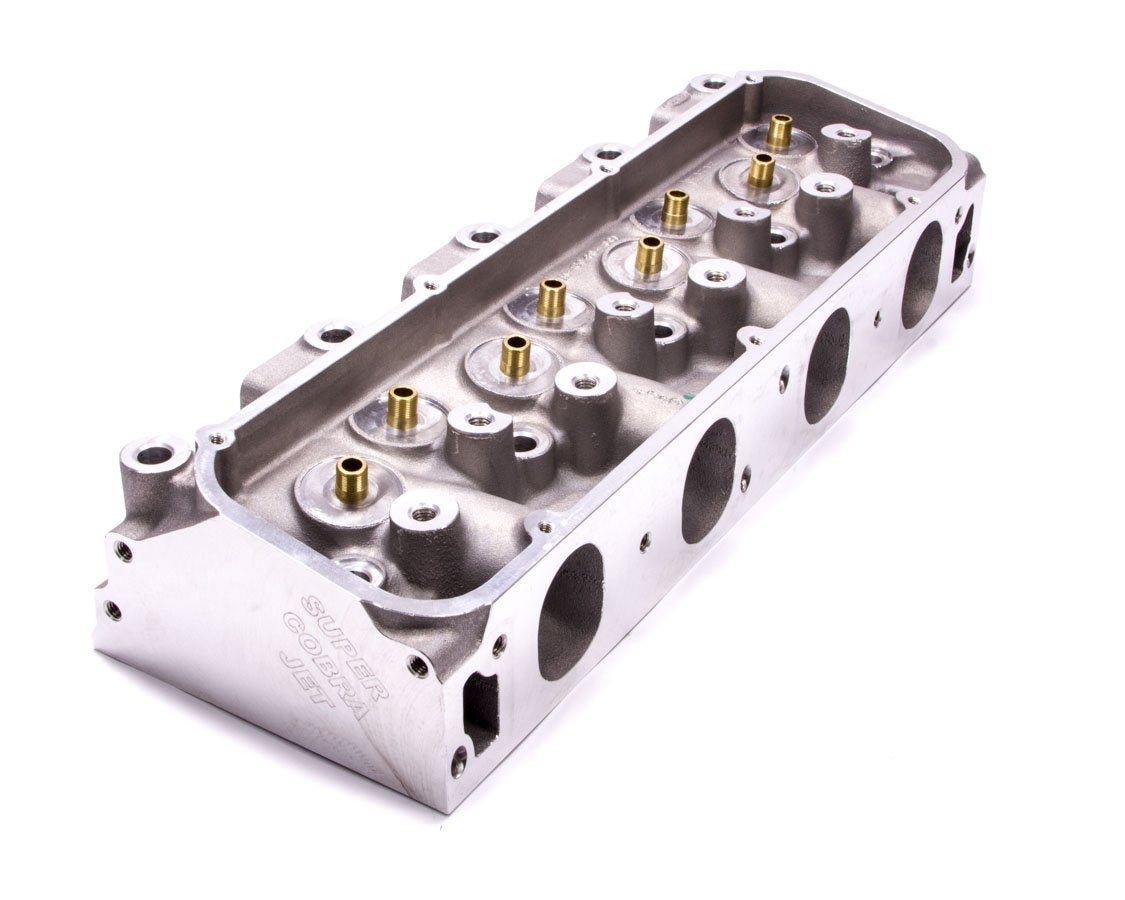 Super Cobra Jet Ford Cylinder Head, Bare, 2.020/1.760 in Valves, 290 cc Intake, 72 cc Chamber, Aluminum, Big Block Ford, Each