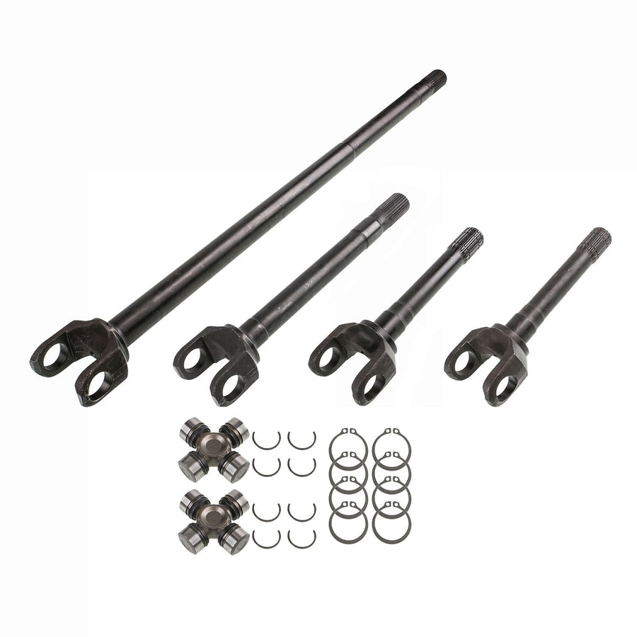 Drive Axle Shaft Assembly TEN Factory MG22171 For Dana 44 Front Axle Kit, 30 Spline Chromoly Shafts - For Jeep Wagoneer (1974–1979) - Replaces Alloy USA 12171, Yukon Gear YA W24142, YA W24146