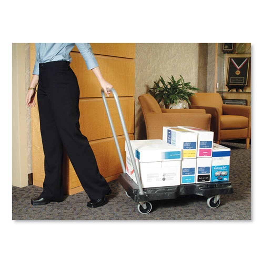 Rubbermaid RCP4400BLA - Utility-duty Home/office Cart, 250lb Cap, 20-7/8amp;quot; X 31-3/4amp;quot; Platform, Black