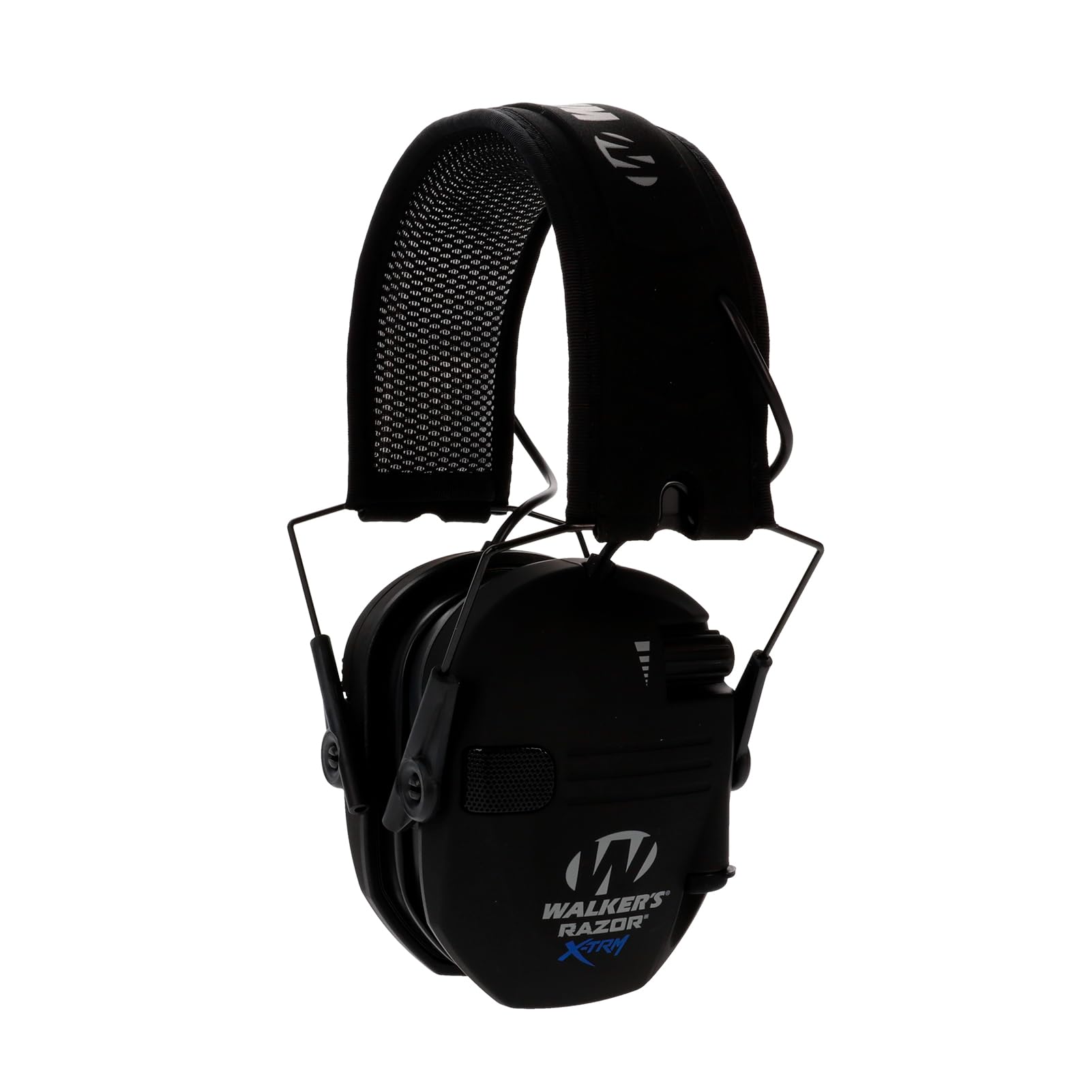 Walker's Digital Razor X-TRM Sound-Enhancing Hunting Gun Range Shooting Hearing Protection Electronic Earmuffs with Gel Earpads & Mesh Headband, 2 AAA Batteries Included, Black