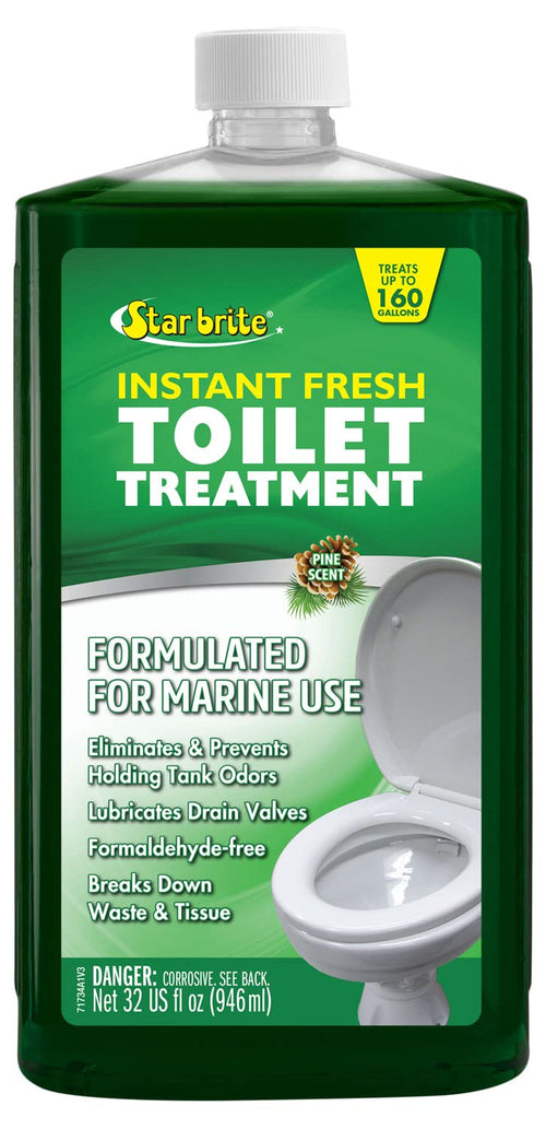 Instant Fresh STAR BRITE Toilet Treatment - Pine Scent, Odor & Waste Control, 32 OZ (071734)