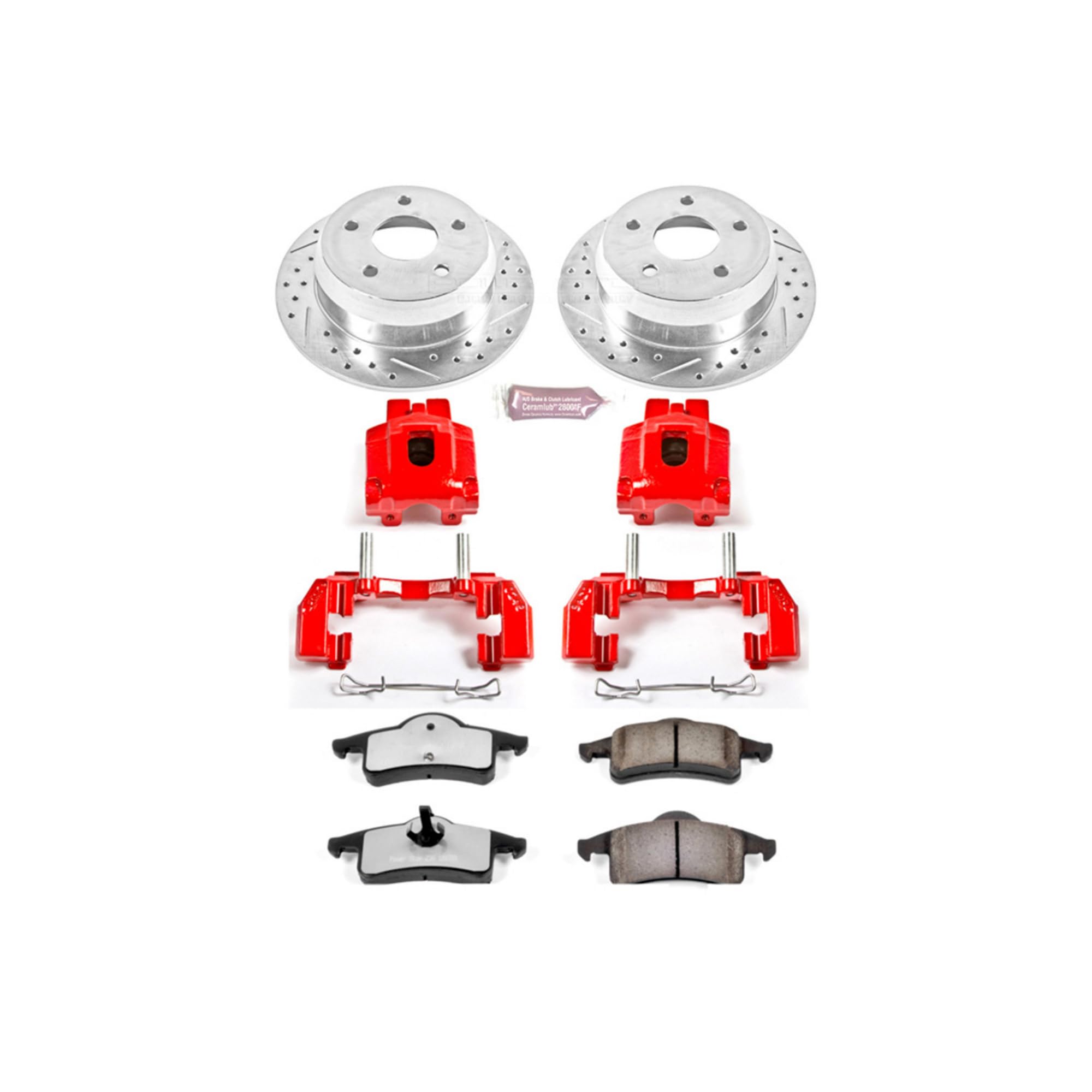 Power Stop Rear KC2151-36 Z36 Truck and Tow Brake Kit with Calipers For Jeep Grand Cherokee 1999-2004 [Model Specific]