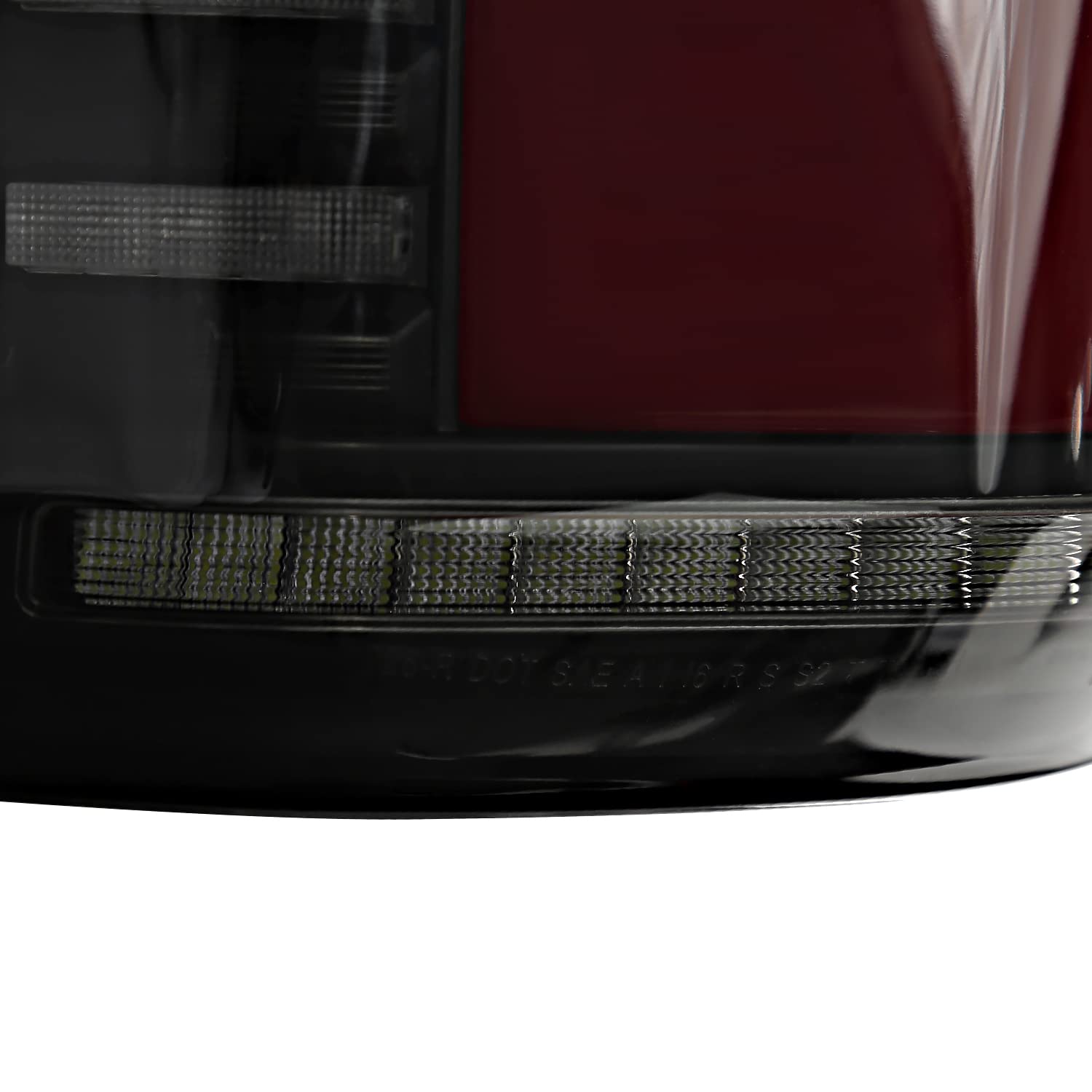 Black Smoke SPEC-D TUNING Lightning Style LED Tail Lights w/Red LED Sequential Turn Signal and Startup Animation Compatible with 2015-2017 Ford F150, Left + Right Pair Assembly