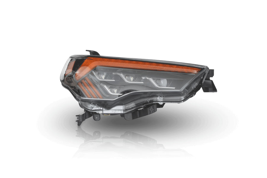 Attica4x4 - Cobra-Tek Full LED High/Low Beam Sequential Head Light | Compatible with Toyota 4Runner (2014-2021) | Upgrade with Bifocal Projectors, DRL | Color Black/Clear.