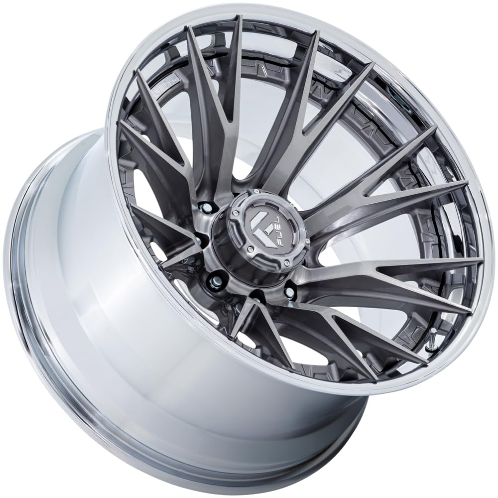 FUEL OFF-ROAD FC402 22X12 CATALYST 8X170 4.77-44mm PLATINUM WITH CHROME LIP - FC402AP22128744N