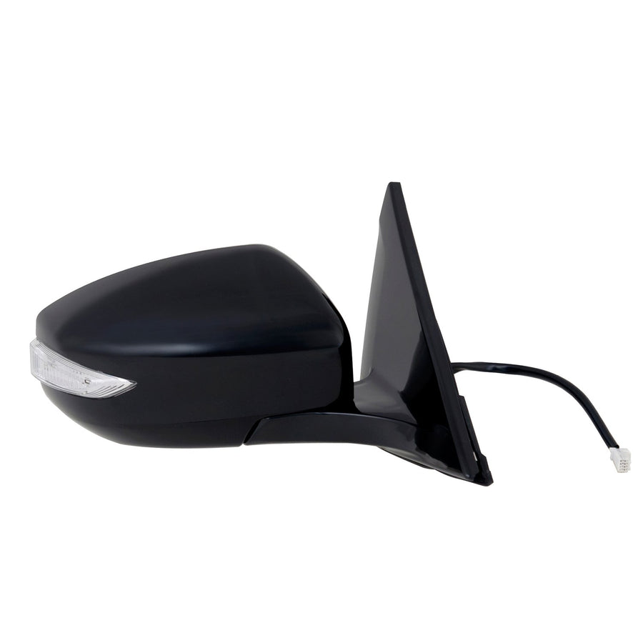 Mirror Passenger Side for Nissan Maxima SL, SR, SV Model, Black w/PTM Cover, w/Turn Signal, Foldaway, Heated Power