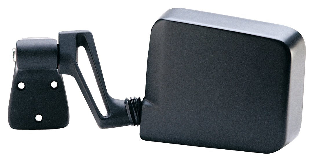 60024C Fit System - Driver Side Mirror for Jeep Wrangler, Black, Foldaway, Manual