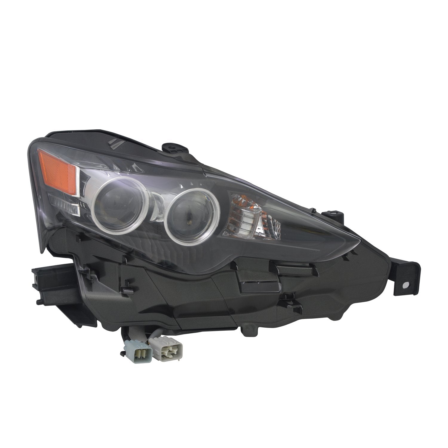 Right TYC Headlight Assembly Compatible with 2014-2016 Lexus IS250