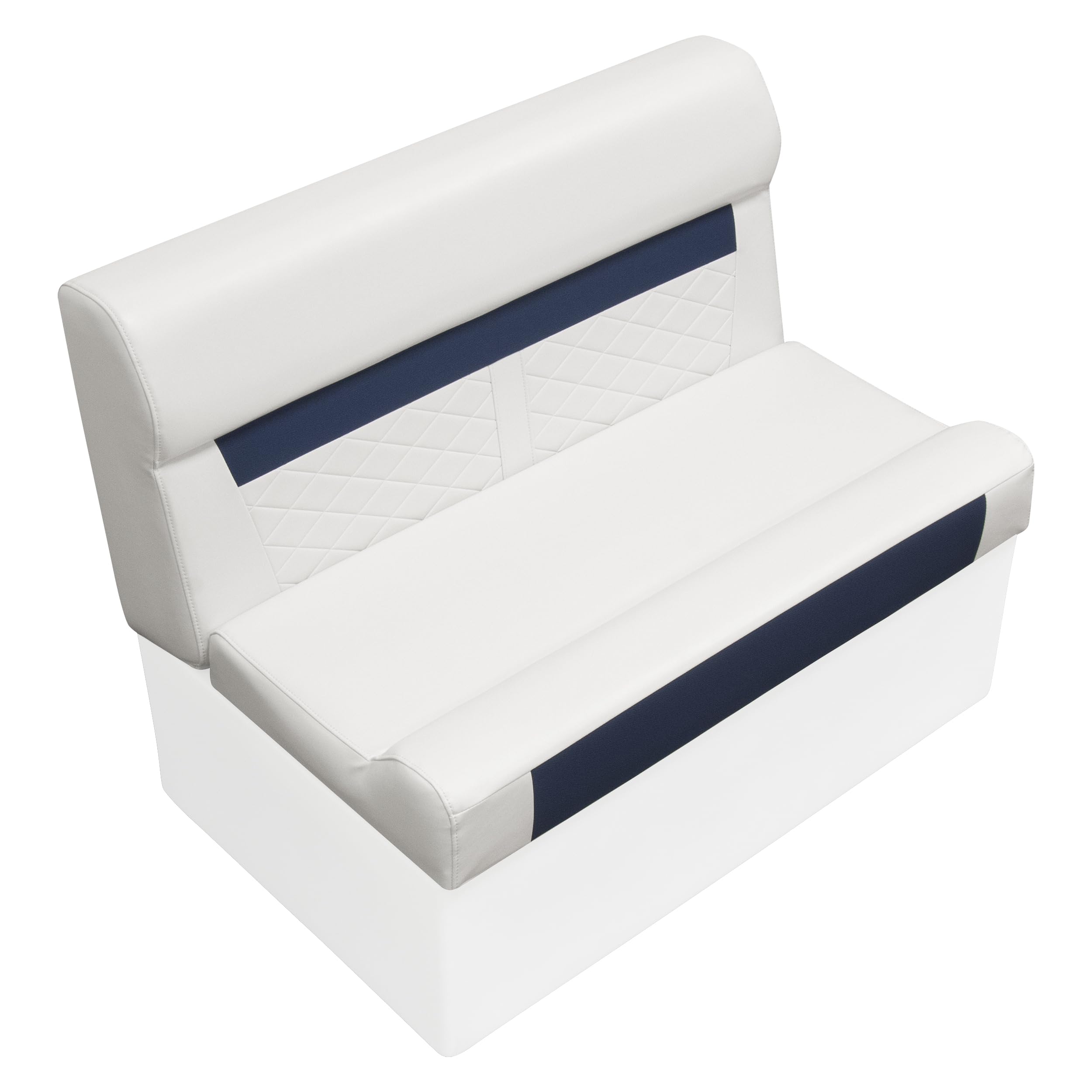DLX100-1904 Wise DLX Series 37" Pontoon Bench Seat Cushion Set - White/Mariner Blue