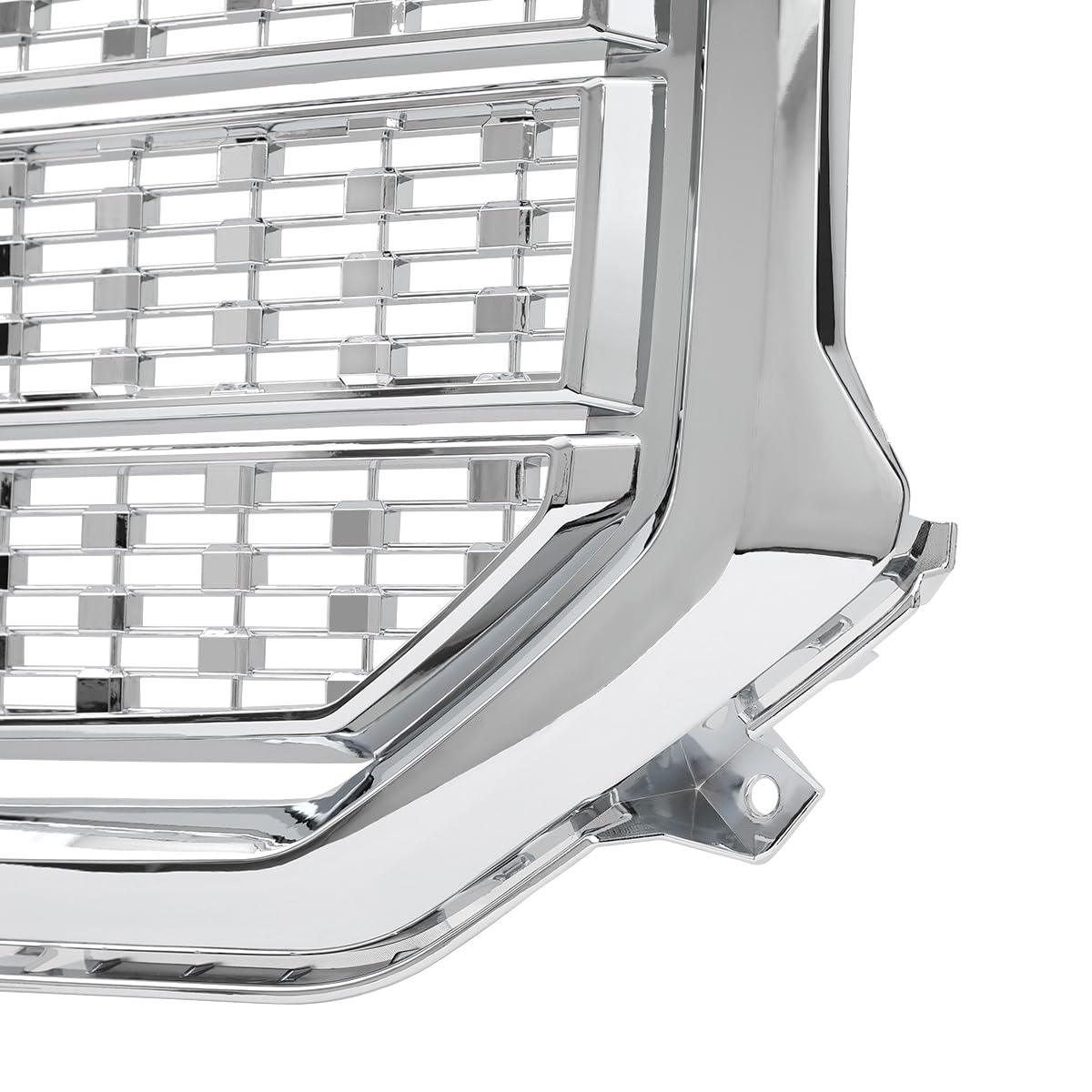 Chrome SPEC-D TUNING Denali Style Mesh Front Bumper Hood Grille Compatible with 2016-2018 GMC Sierra 1500 SLE SLT