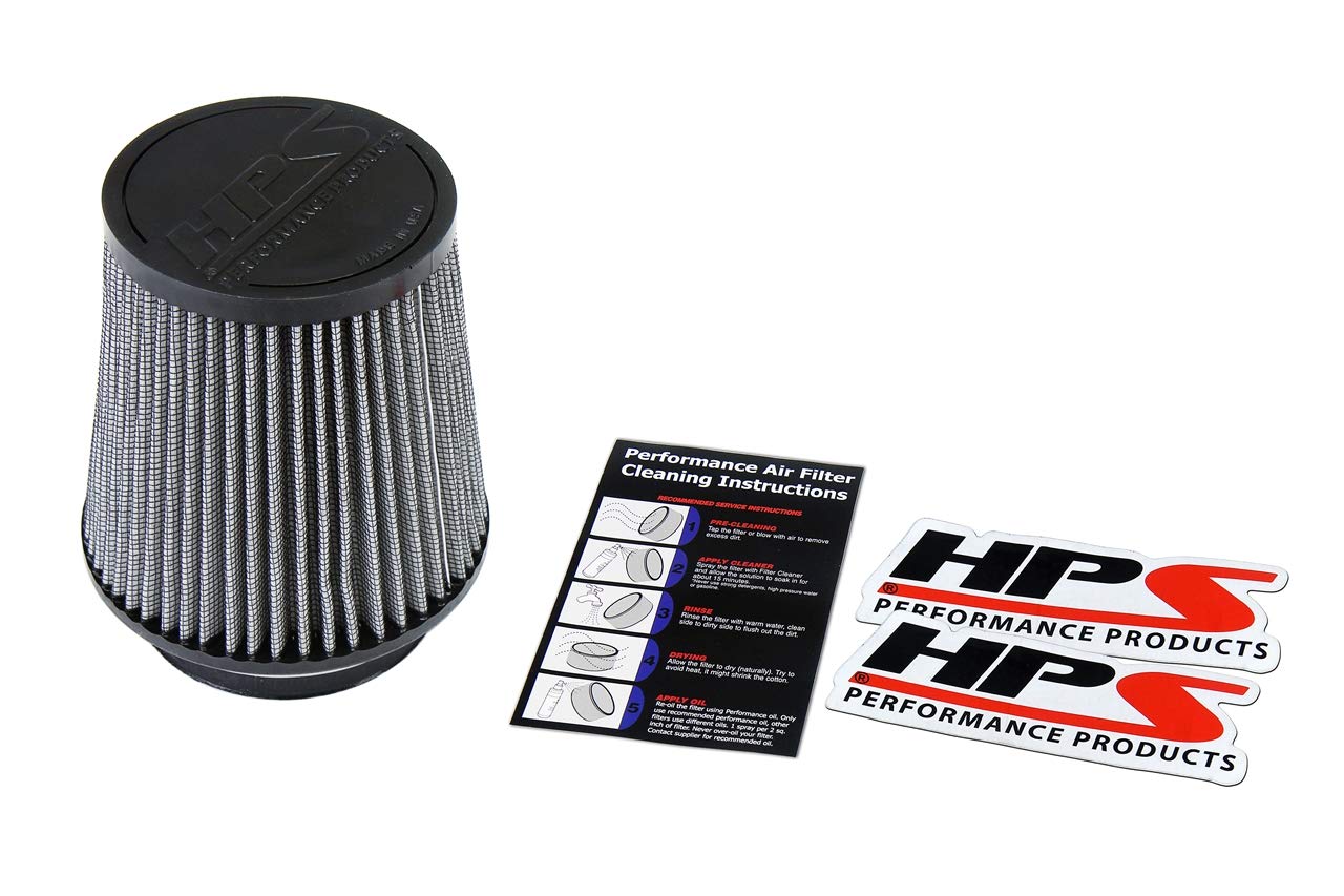 Performance HPS Air Filter 4" ID, 6" Element Length, 7.75" Overall Length, Gray, Model Number: HPS-4300