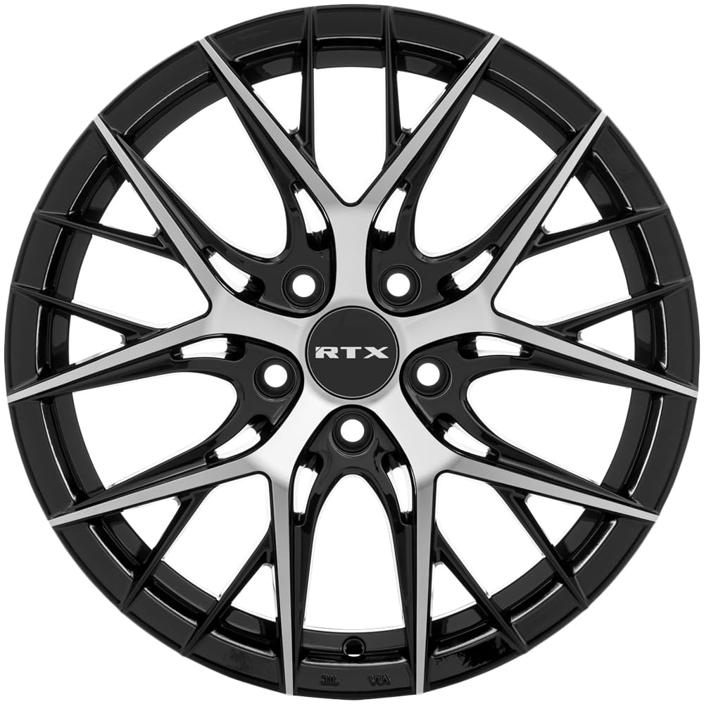 Custom RTX Valkyrie Wheel - 17x7.5, 40 Offset, 5x114.3 Bolt Pattern, 73.1mm Hub - Black Machined Rim