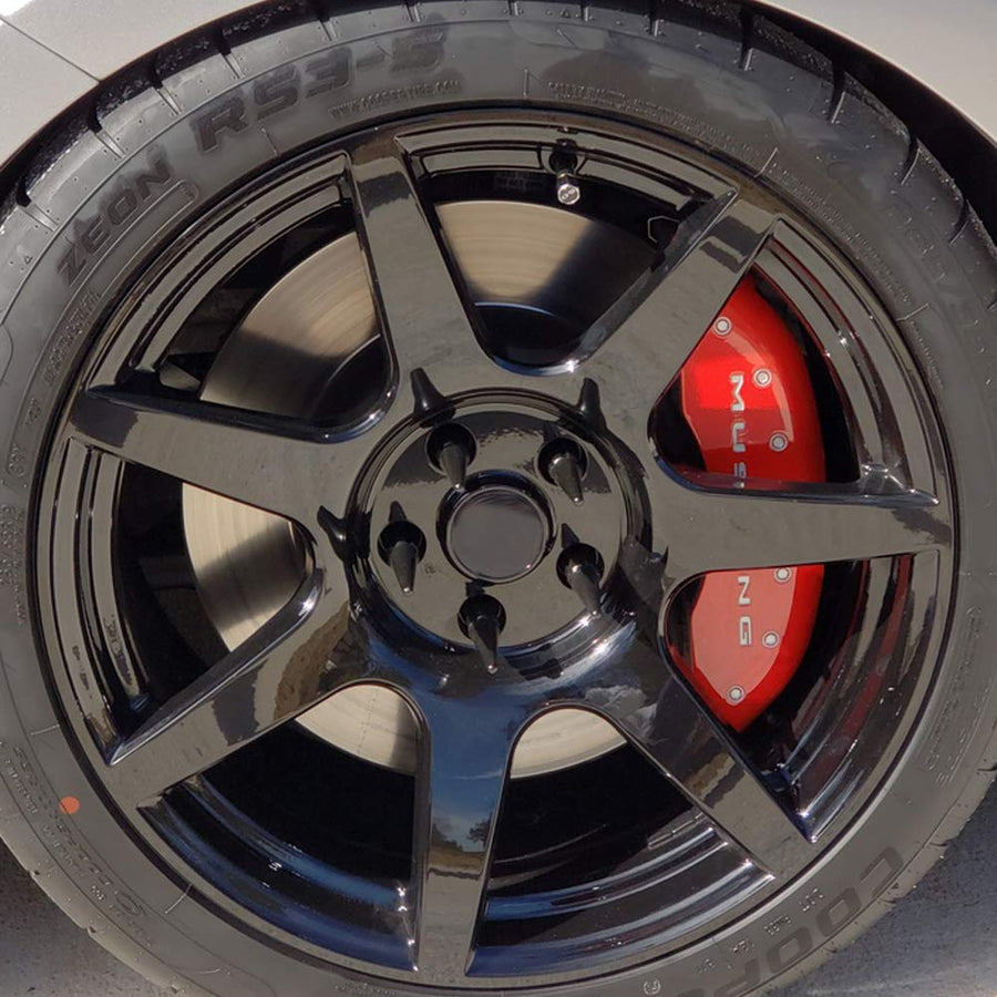 MGP 10204SM32RD Red Caliper Covers for 2015-2020 Mustang Engraved with Silver Mustang (2015)/3.7 (Set of 4)