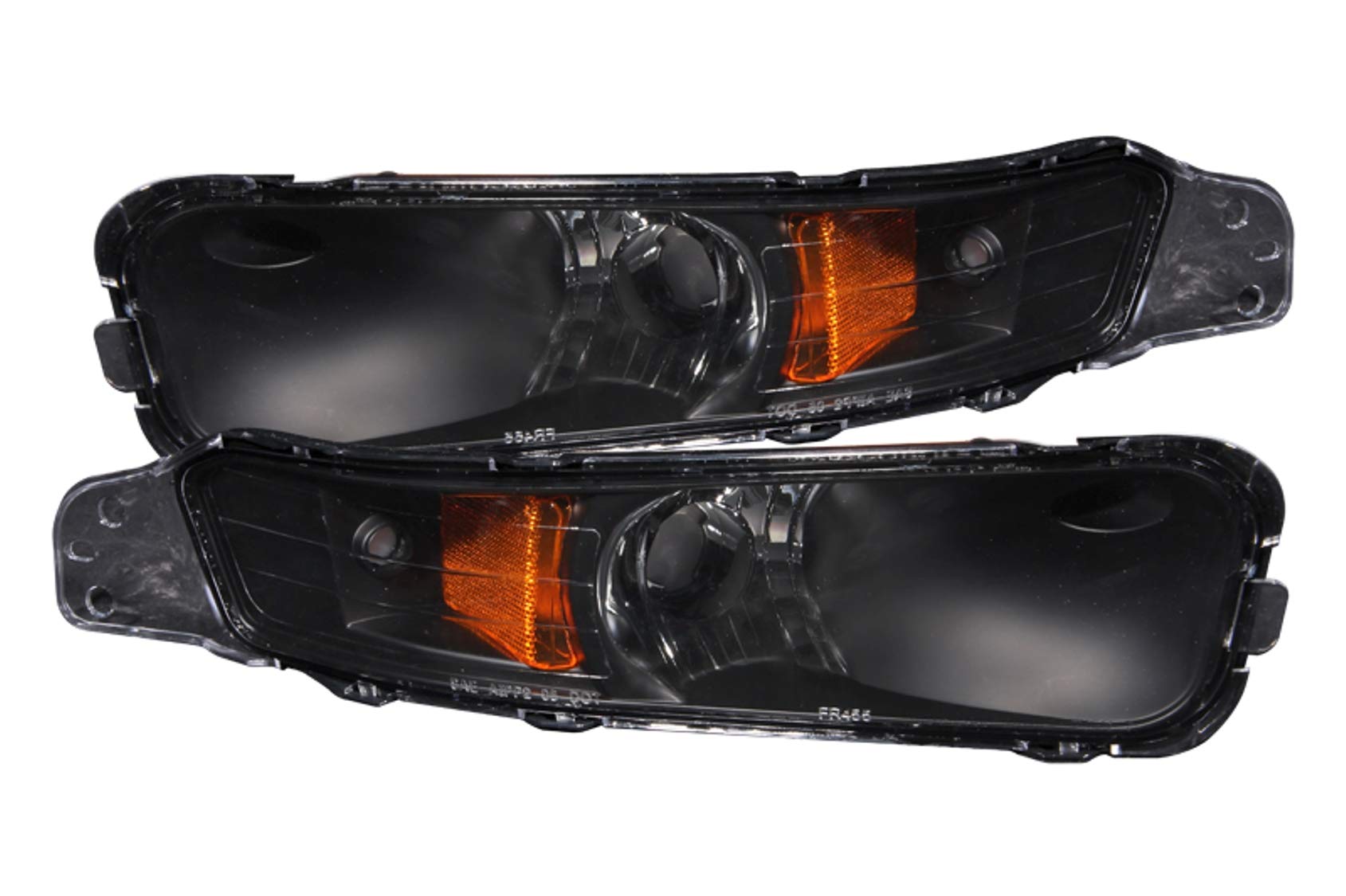 Ford Mustang Anzo USA 511002 Bumper Light Assembly Black with Amber Reflector - (Sold in Pairs)