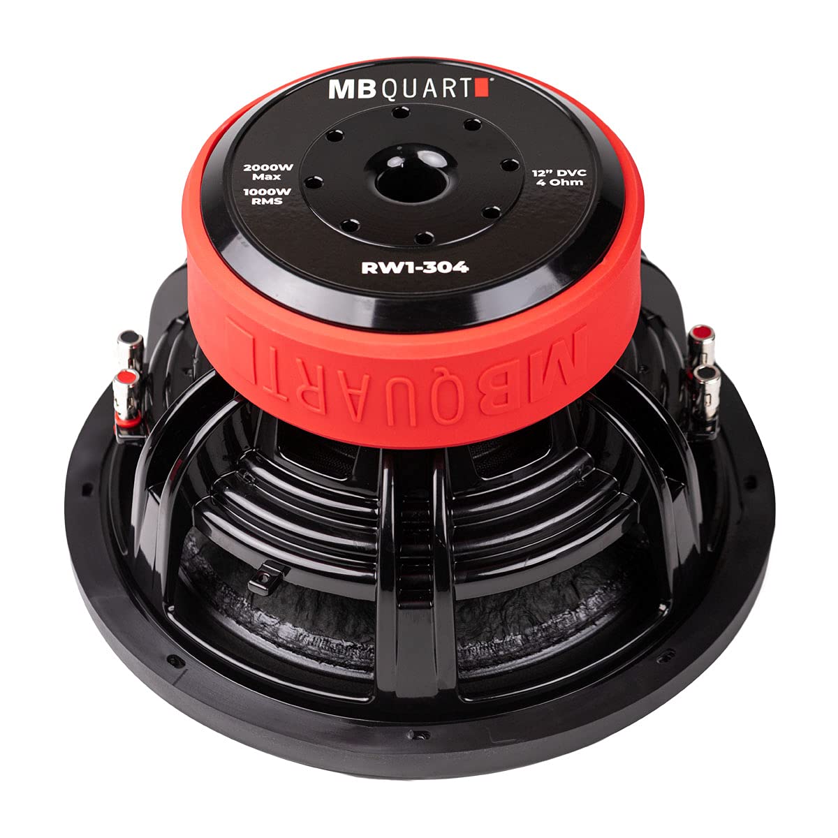 MB Quart RW1-304 Subwoofer Reference (Black) – 12 Inch Subwoofer, 1200 Watts, Car Audio, 3 Inch Voice Coils, Best Sound Quality in Vented Enclosures