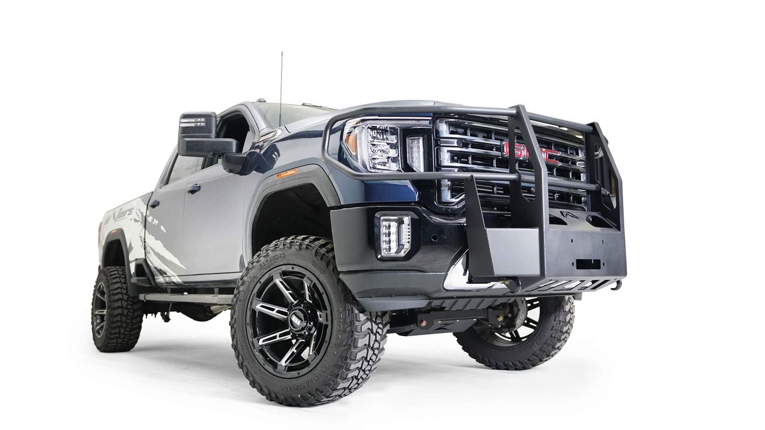 GM20-N5070-1 FAB FOURS Winch Mount fits 20-23 GMC Sierra 2500 HD - 2 Stage Black Powder Coat