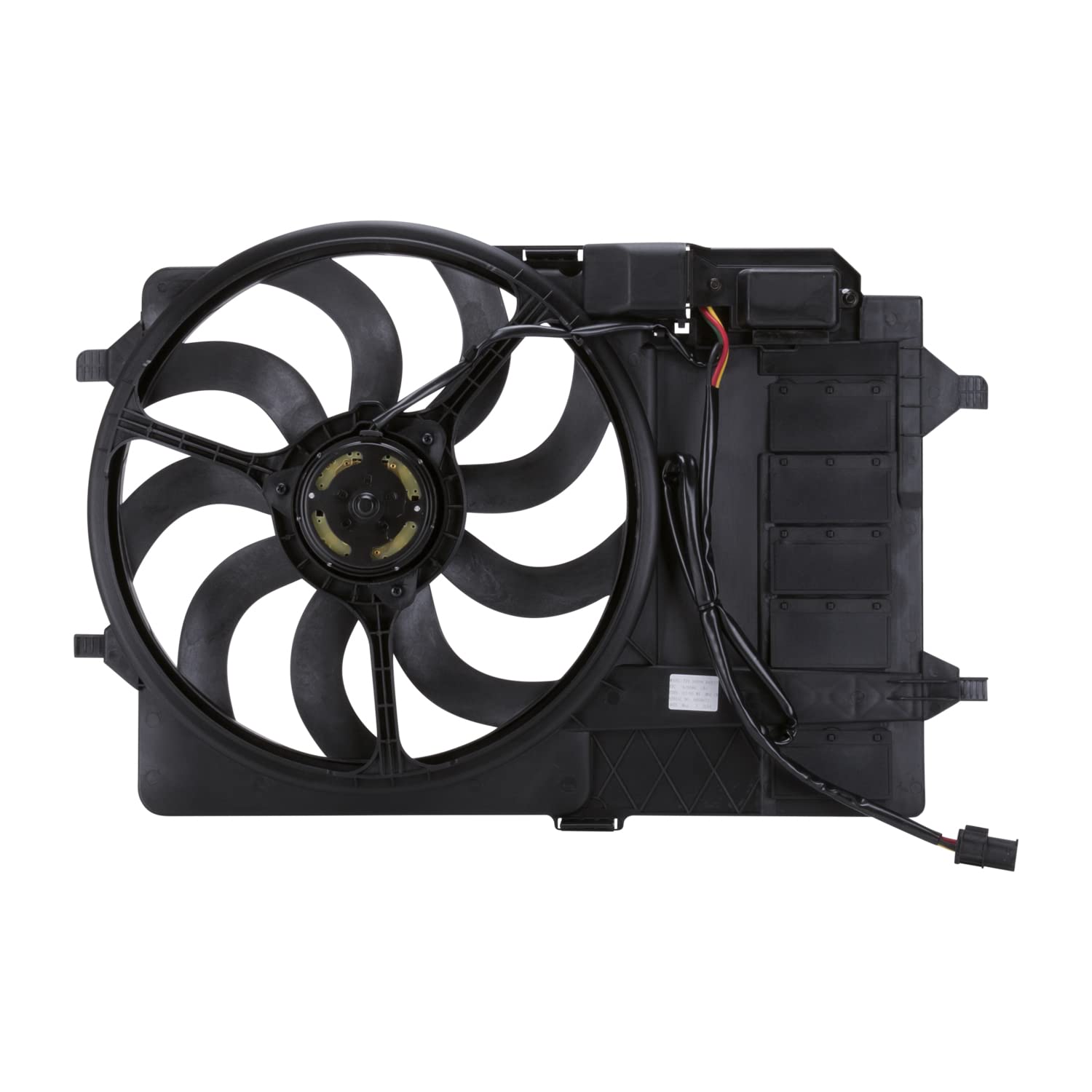 Mini Cooper TYC 621080 Replacement Radiator/Condenser Cooling Fan Assembly, Black