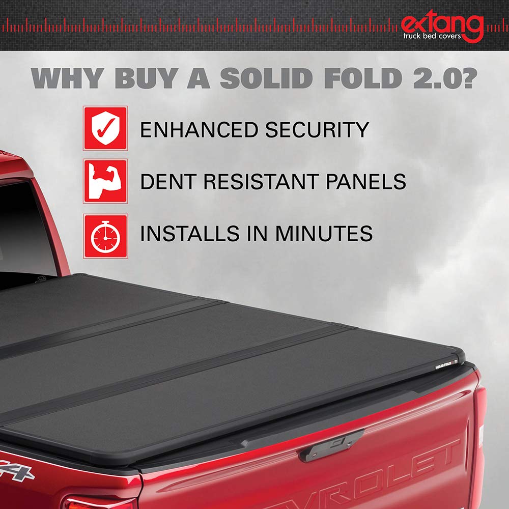 Extang RealTruck Solid Fold 2.0 Toolbox Hard Folding Truck Bed Tonneau Cover | 84653 | Fits 2020 - 2025 Chevy/GMC Silverado/Sierra, 2020 2500/3500HD (w/o factory side storage box) 6' 10" Bed (82.2")