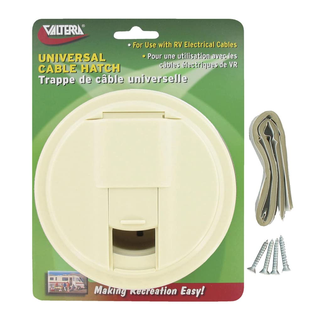 Colonial White Valterra A10-2131VP Universal Round Cable Hatch
