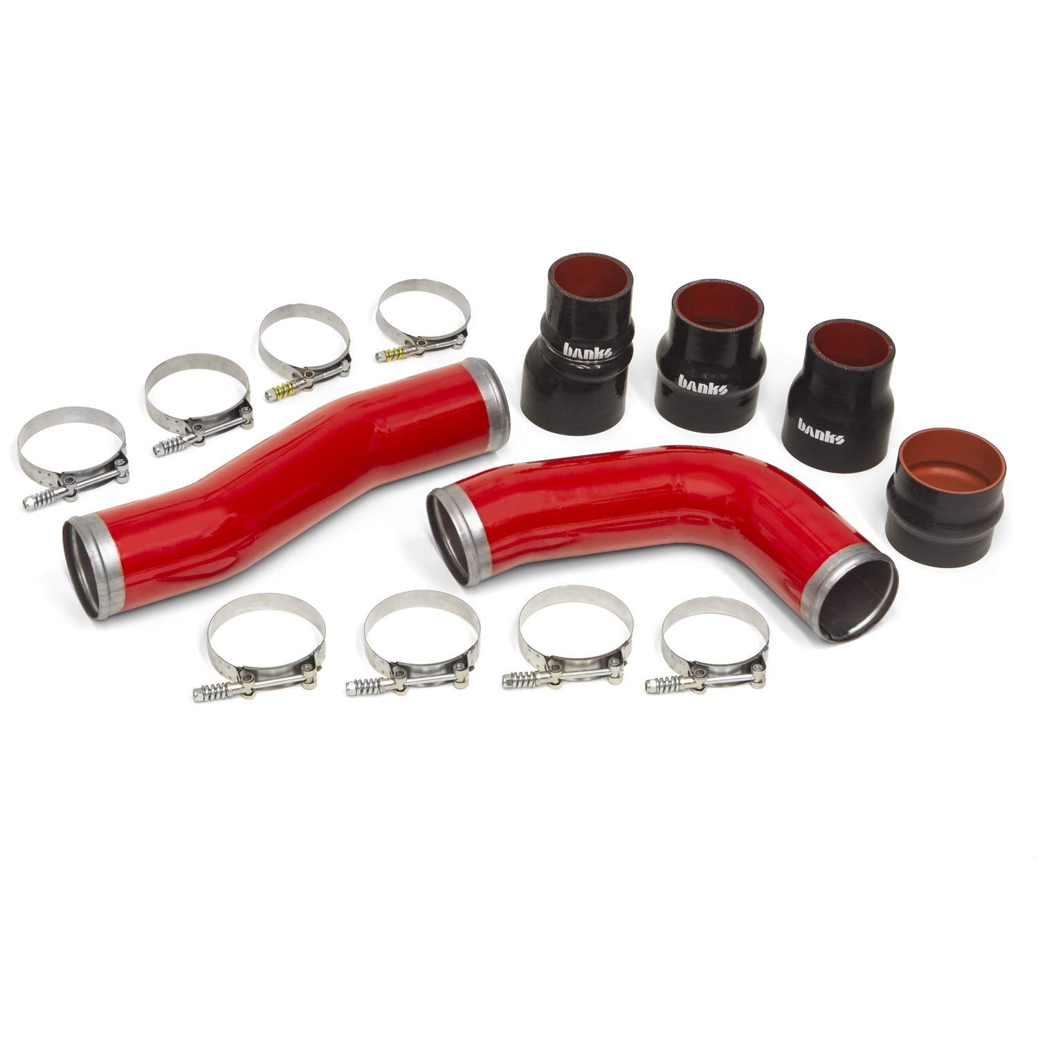 10-12 Banks Ram 6.7L Diesel OEM Replacement Cold Boost Tubes - Red (25998)