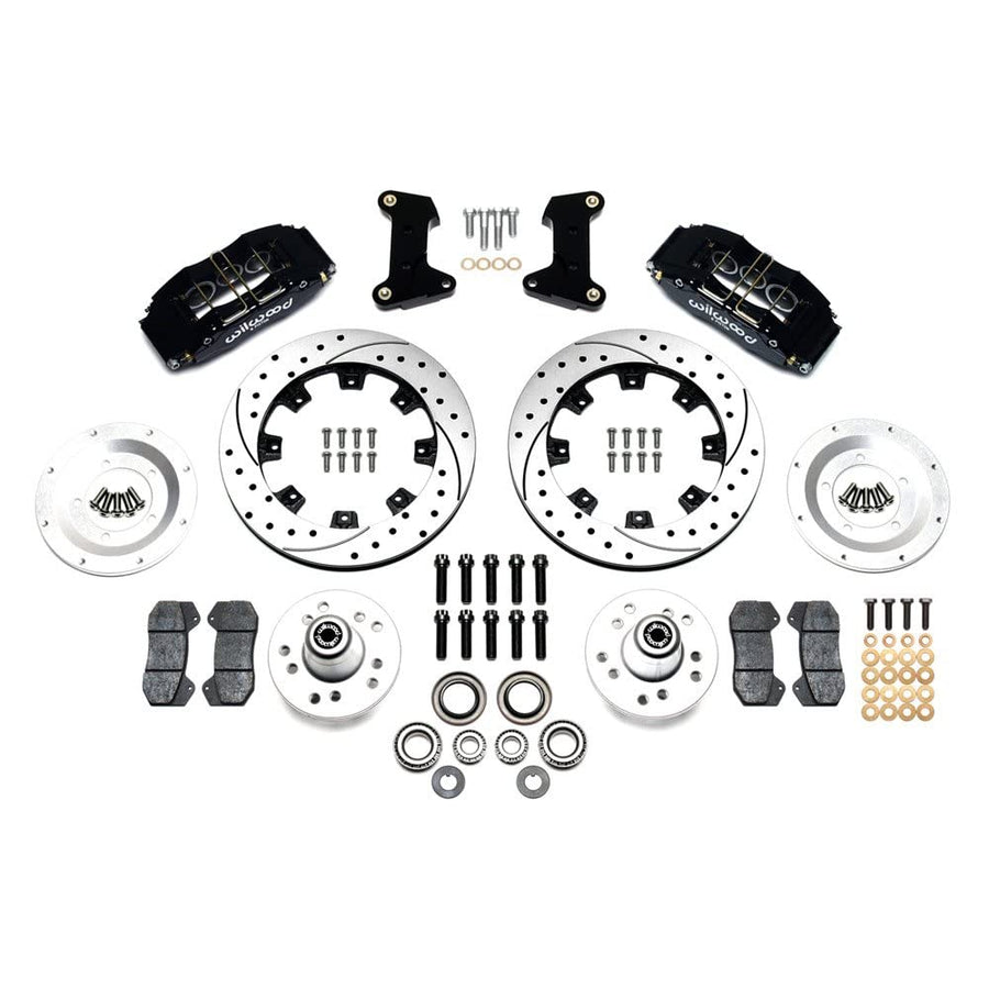 Front Disc Brake Kit Wilwood 140-10742-D (74-78 12.19in Drilled Rotor), 1 Pack