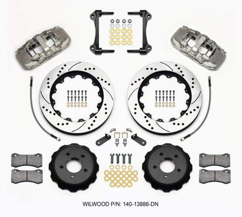 Front Hat AERO6 Kit,14.00, Drilled, Nickel