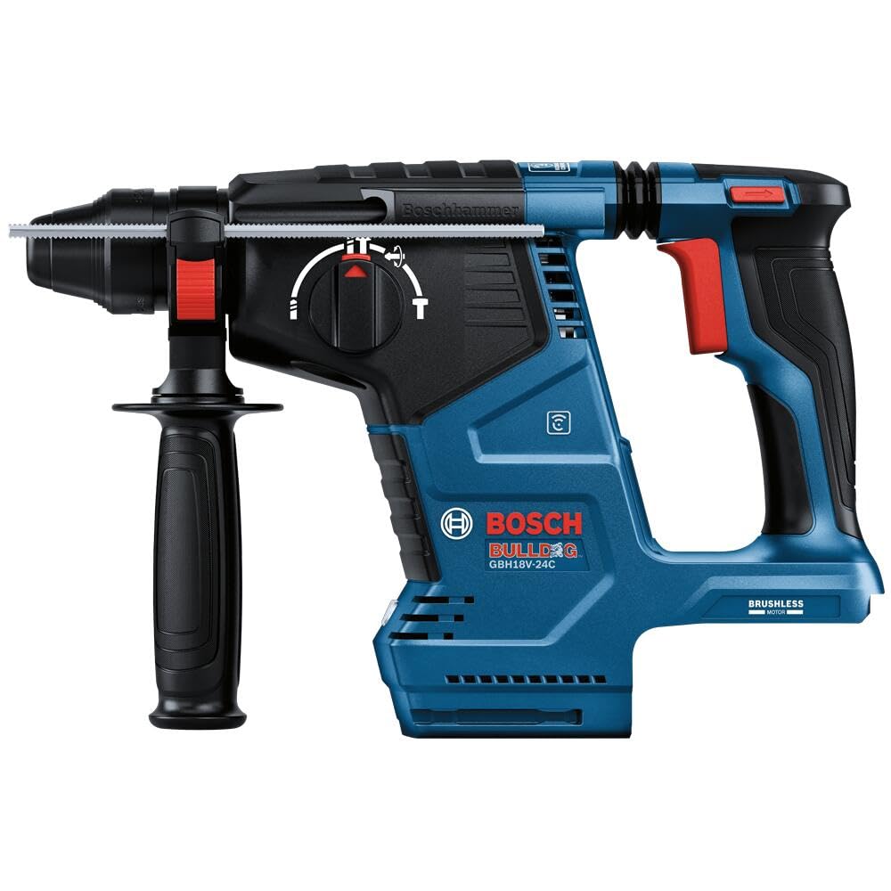 BOSCH 18V GBH18V-24CN Brushless Connected SDS-plus® Bulldog™ 1 In. Rotary Hammer (Bare Tool)
