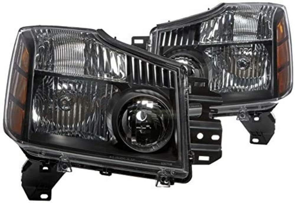 Auto Xtune 5077080 Headlights Black/Clear