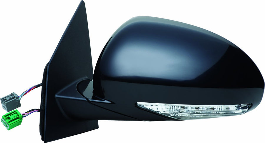 Driver Side Fit System Mirror for Buick Enclave, Black PTM, w/Turn Signal & Memory, Foldaway, Heated Power