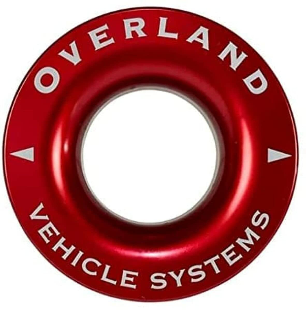Recovery Ring Overland Vehicle Systems 2.5" 10,000 lb. Red with Storage Bag - T6 6061 Aircraft Grade Aluminum - for Use for Truck, SUV, ATV and UTV