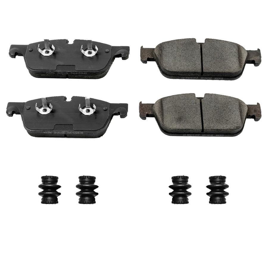 Power Stop Front Brake Kit For Mercedes-Benz GL450 2013-16 |GL550 2013-16 |GLE43 AMG 2017-19 |GLE550e 2016-18 |GLS550 2019 - Brake Pads Ceramic With Installation Hardware, 17-1636A