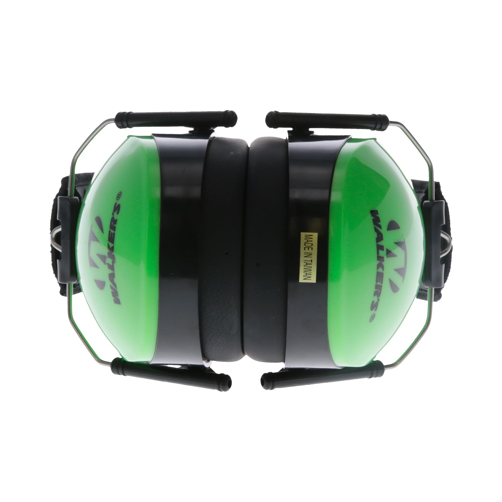 Walker's Passive Dual Colored Muff - Compact Folding Lightweight 26dB NRR Hunting Gun Range Shooting Hearing Protection Muff w/Padded Headband & PVC Earpads, Hi-Vis Green