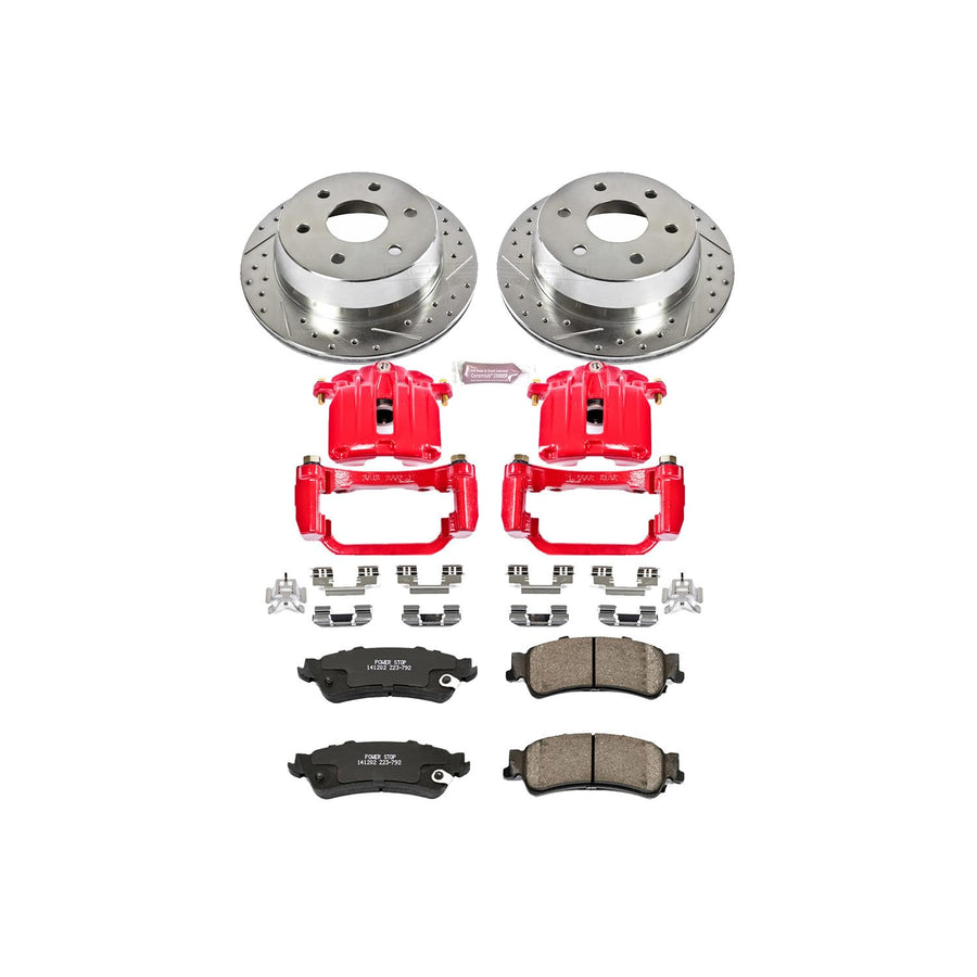 Power Stop 1-Click Performance Brake Kit with Caliper For Chevrolet Silverado 1500, Chevrolet Silverado 1500 Clas, GMC Sierra 1500, GMC Sierra 1500 Cla [Model Specific]