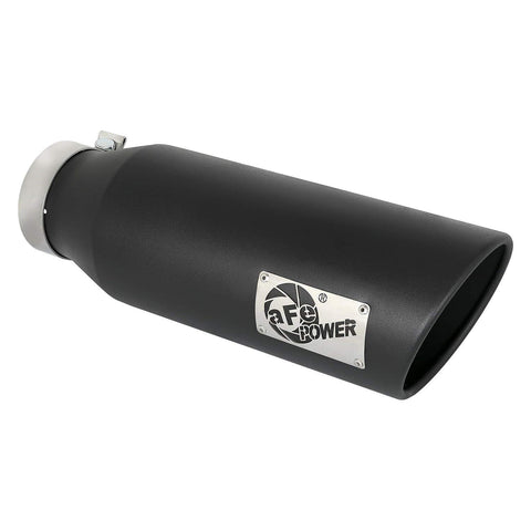 MACH Force-Xp aFe Power 49T40601-B18 Clamp-on Exhaust Tip Black 409 Stainless Steel