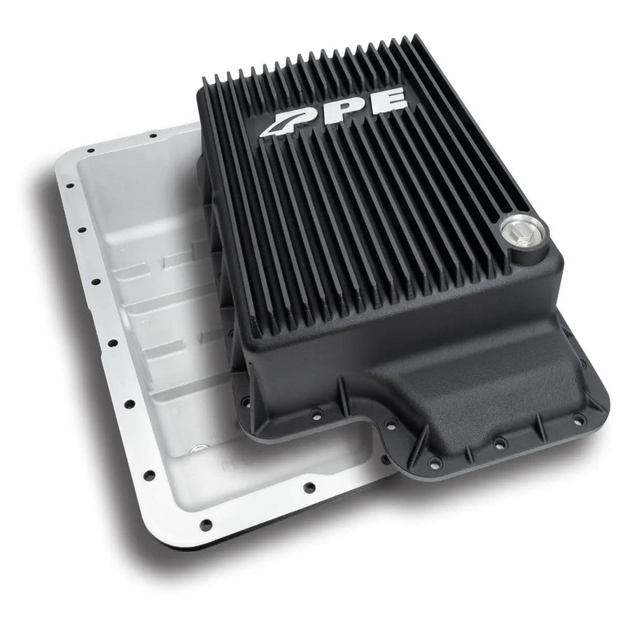 Heavy Duty PPE Cast Aluminum Deep Transmission Pan (Black) 328051020 Compatible for Ford 2003-2007 Super Duty with 5R110 Transmission