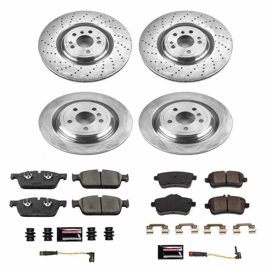 Power Stop KOE8191 Front and Rear Replacement Brake Kit-OE Brake Rotors & Ceramic Brake Pads For Mercedes-Benz GLE43 AMG, Mercedes-Benz GLE550e, Mercedes-Benz ML550 [Model Specific]