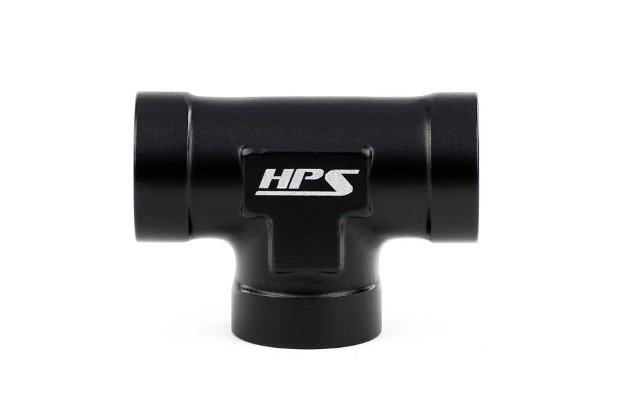 AN917-01 HPS NPT Female Tee Coupler Adapter Fitting, Aluminum, Size: 1/8 NPT Female, Angle: Tee, Black