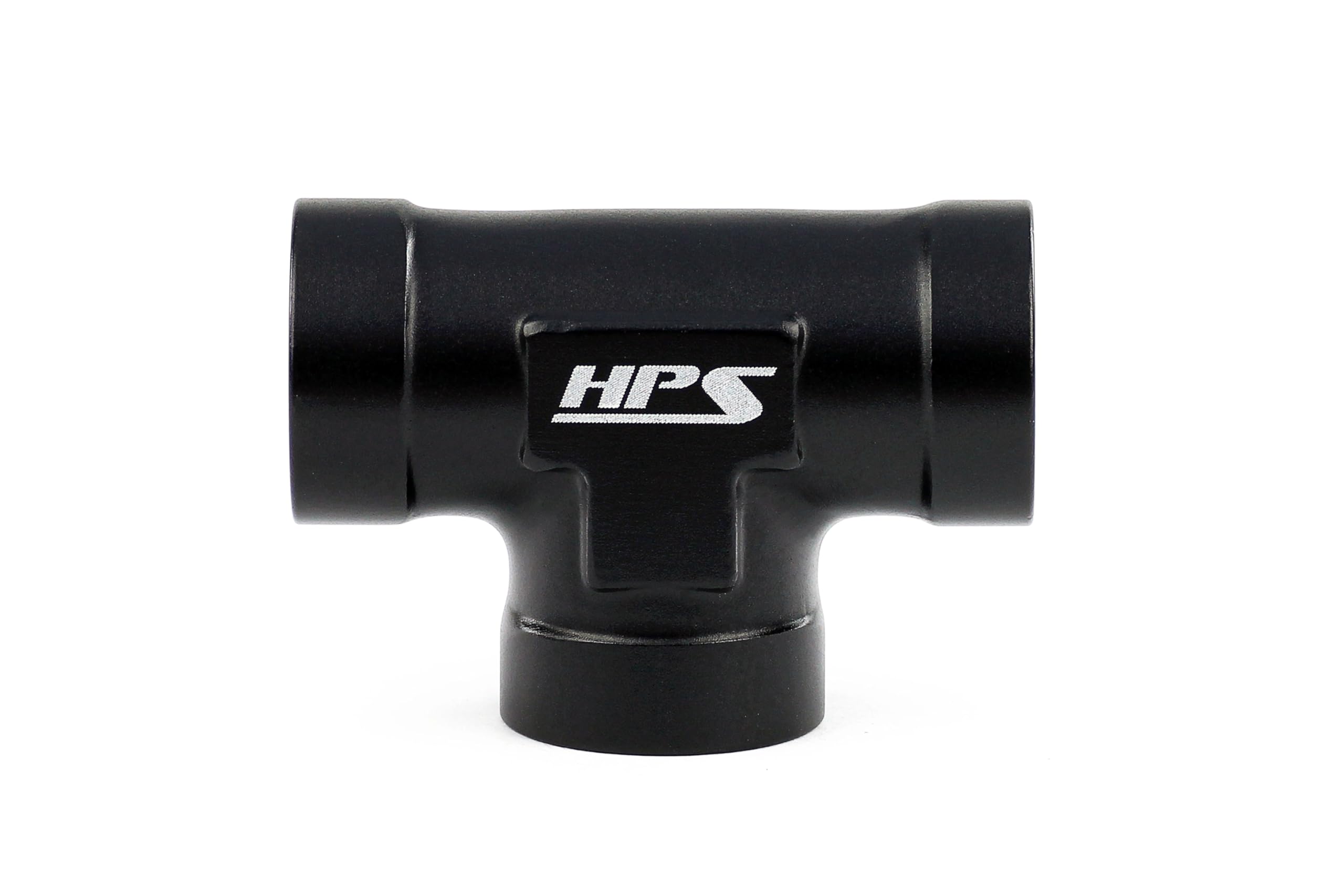AN917-02 HPS NPT Female Tee Coupler Adapter Fitting, Aluminum, Size: 1/4 NPT Female, Angle: Tee, Black