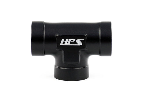 HPS AN917-03 Tee NPT Female Coupler Adapter Fitting, Aluminum, Size: 3/8 NPT Female, Angle: Black